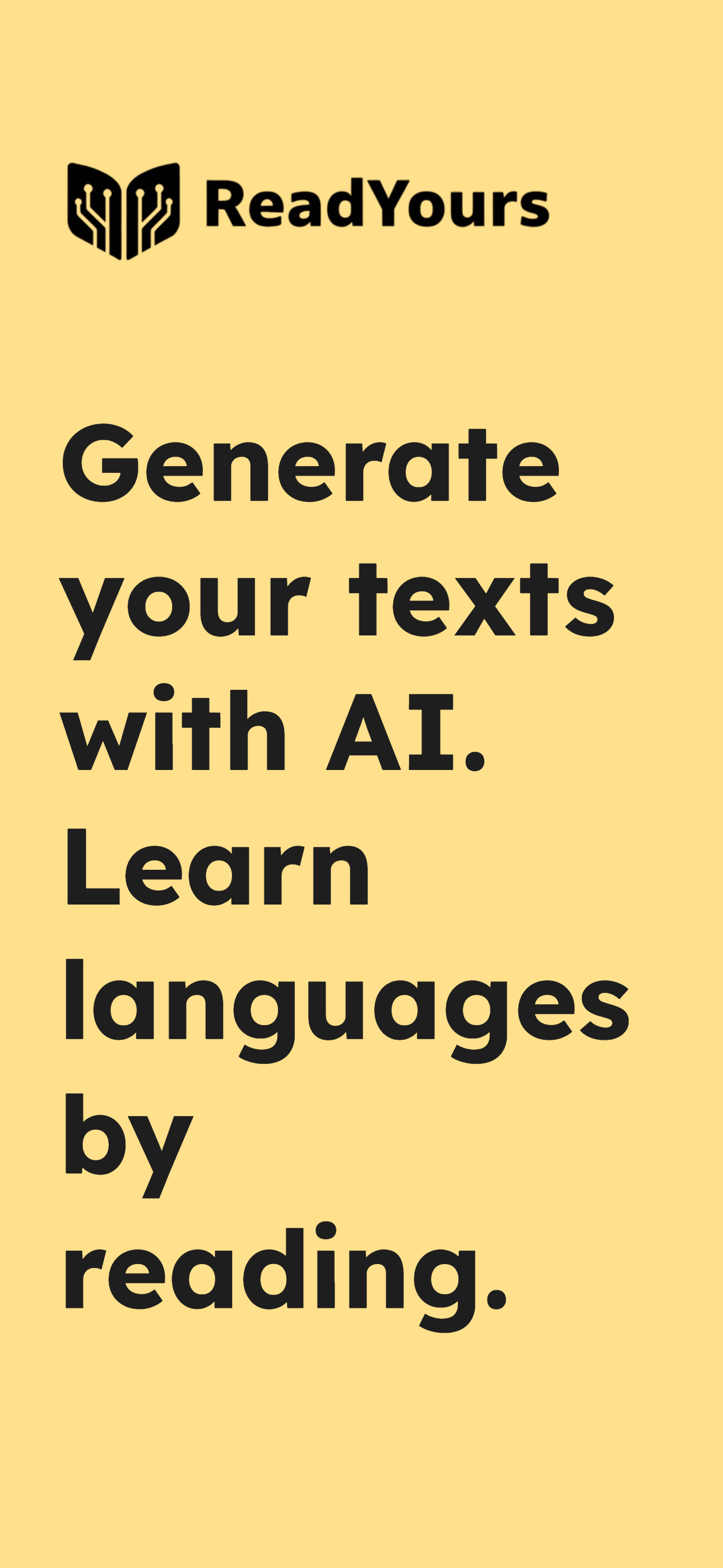 ReadYours App - Generate custom texts