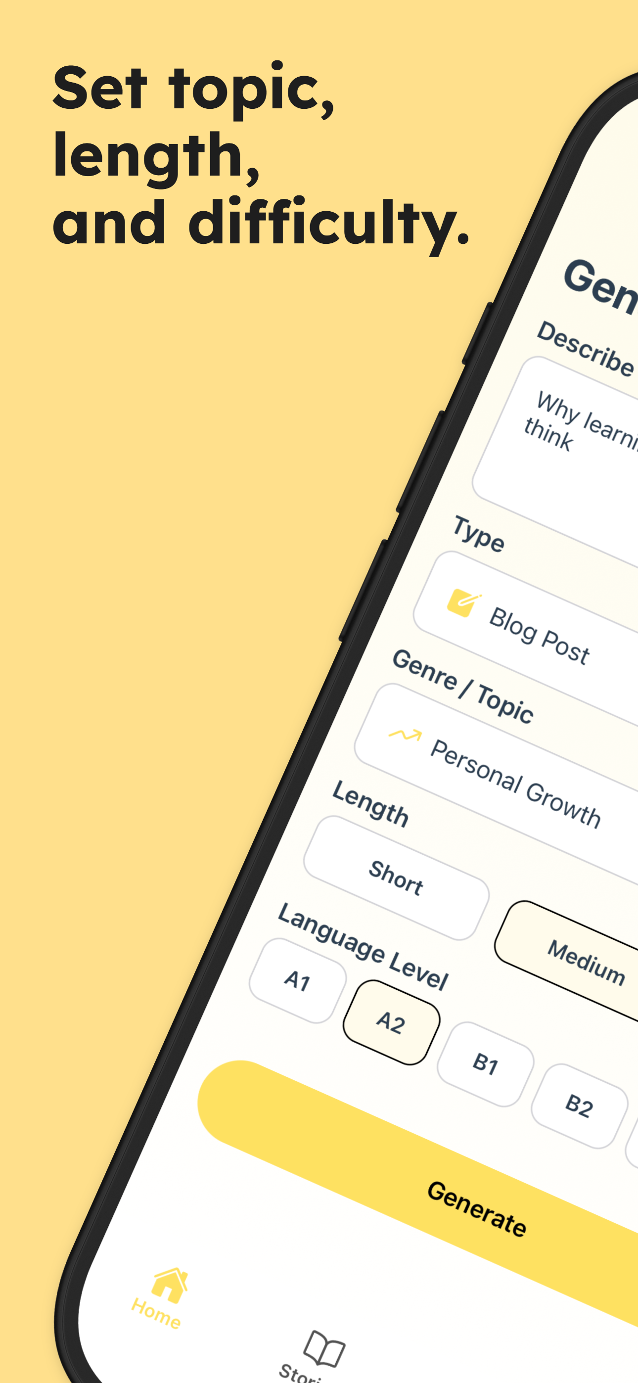 ReadYours App - Reading interface
