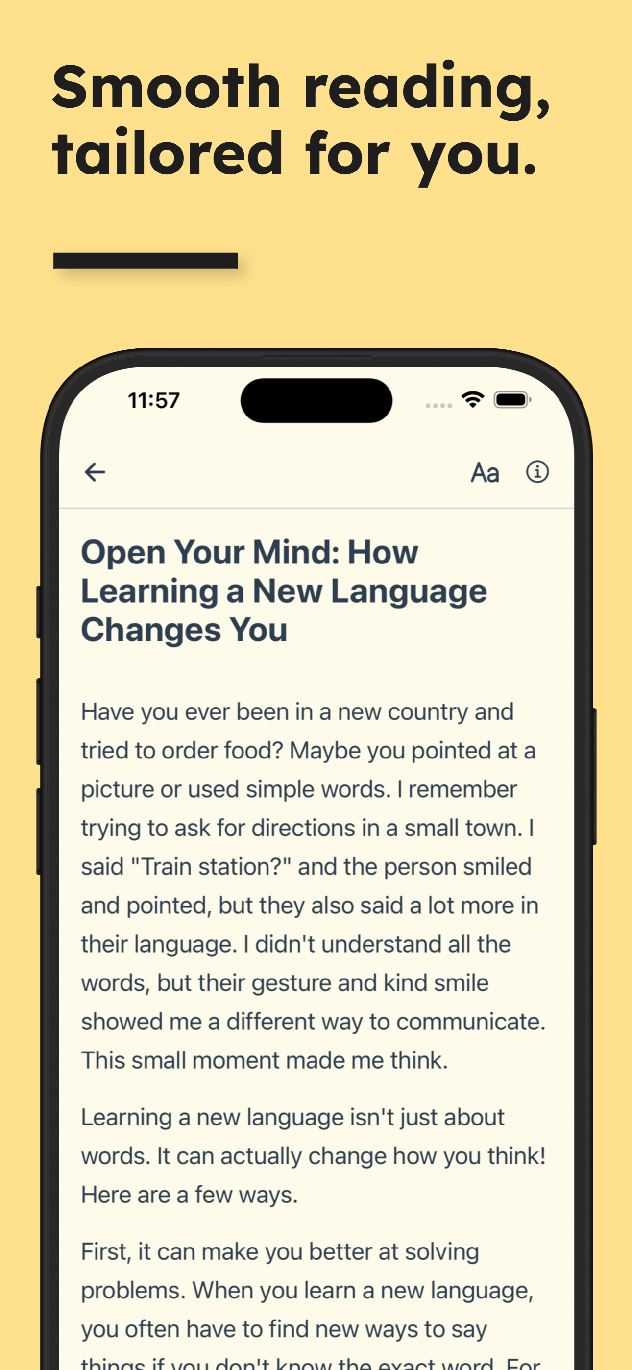 ReadYours App Screenshot - Vocabulary list