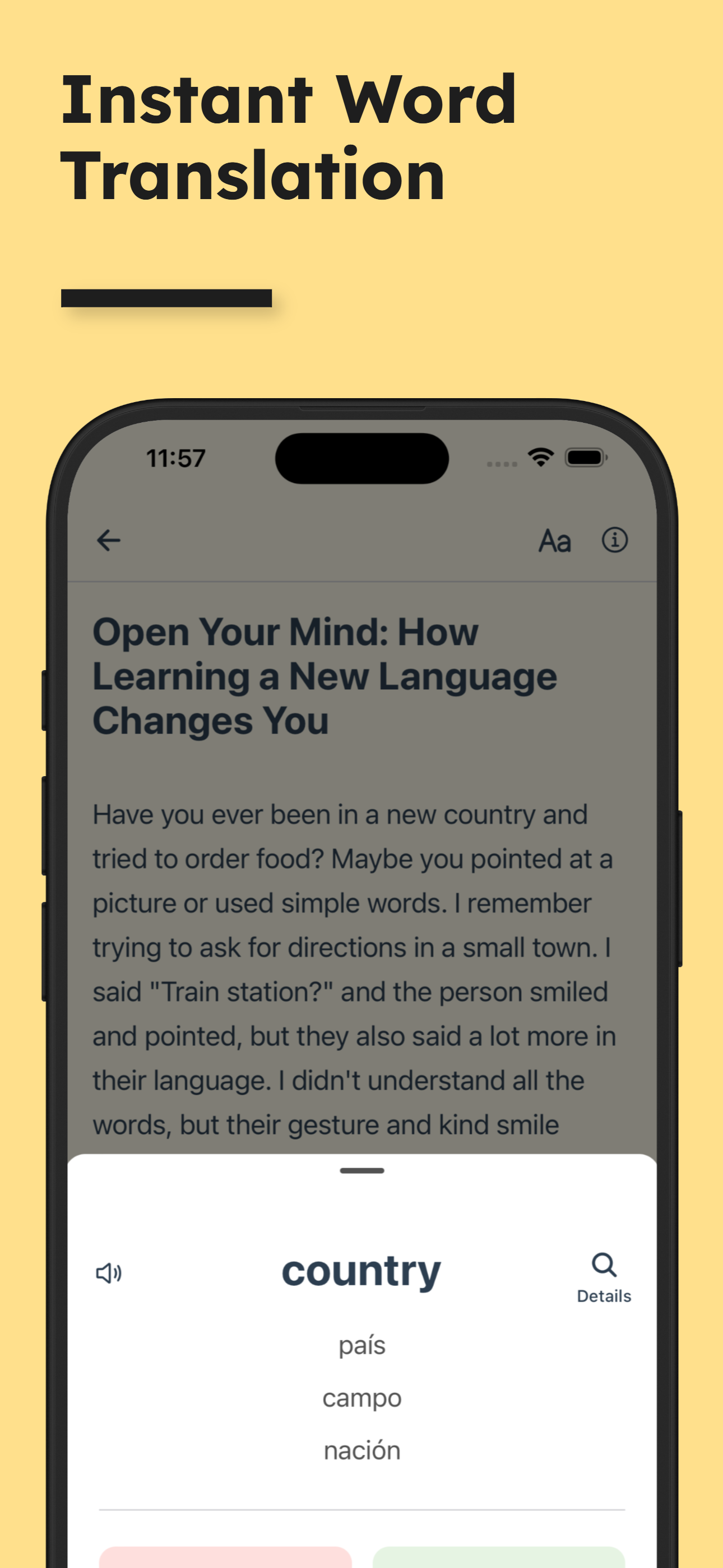 ReadYours App Screenshot - Flashcard practice